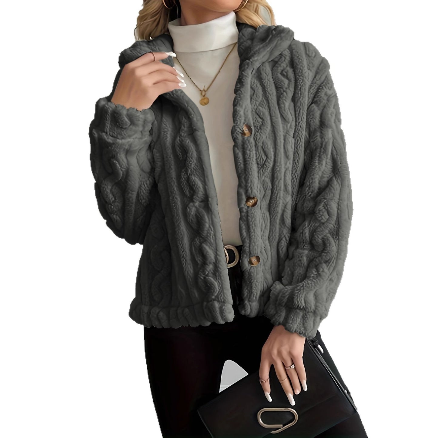 Manteau court tricot