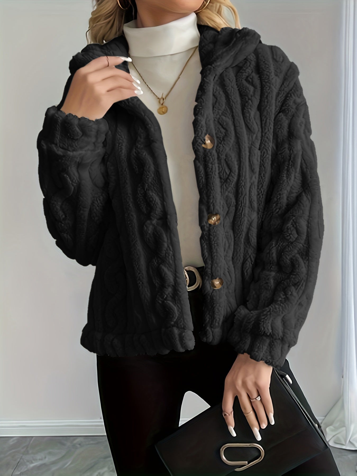 Manteau court tricot