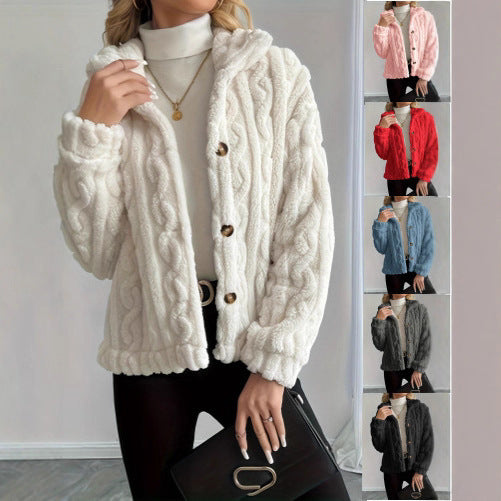 Manteau court tricot