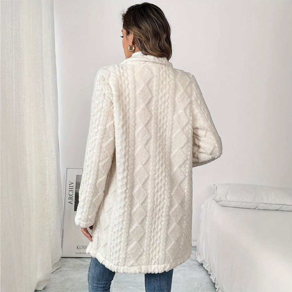 Manteau chaud en fausse fourrure