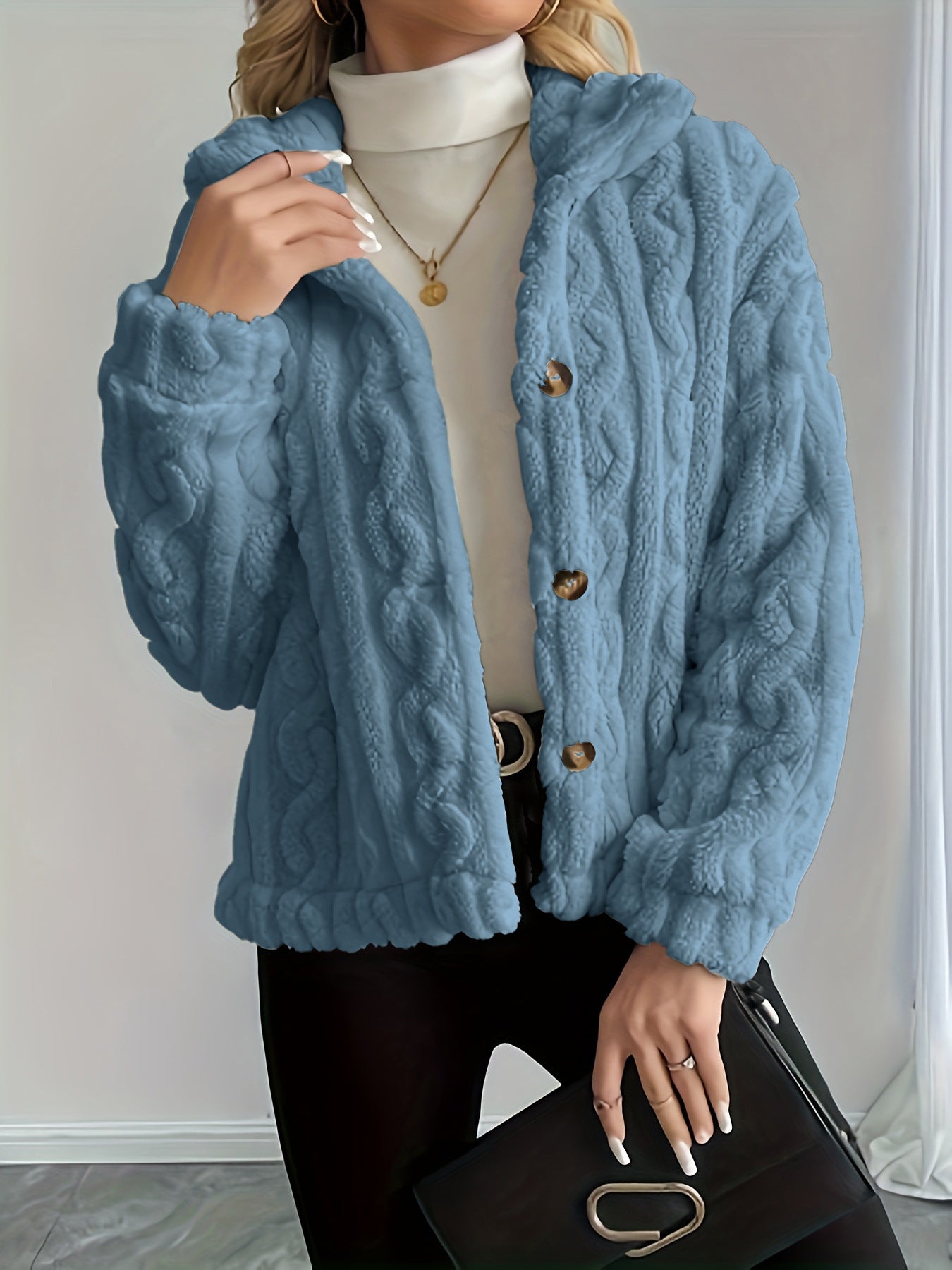 Manteau court tricot