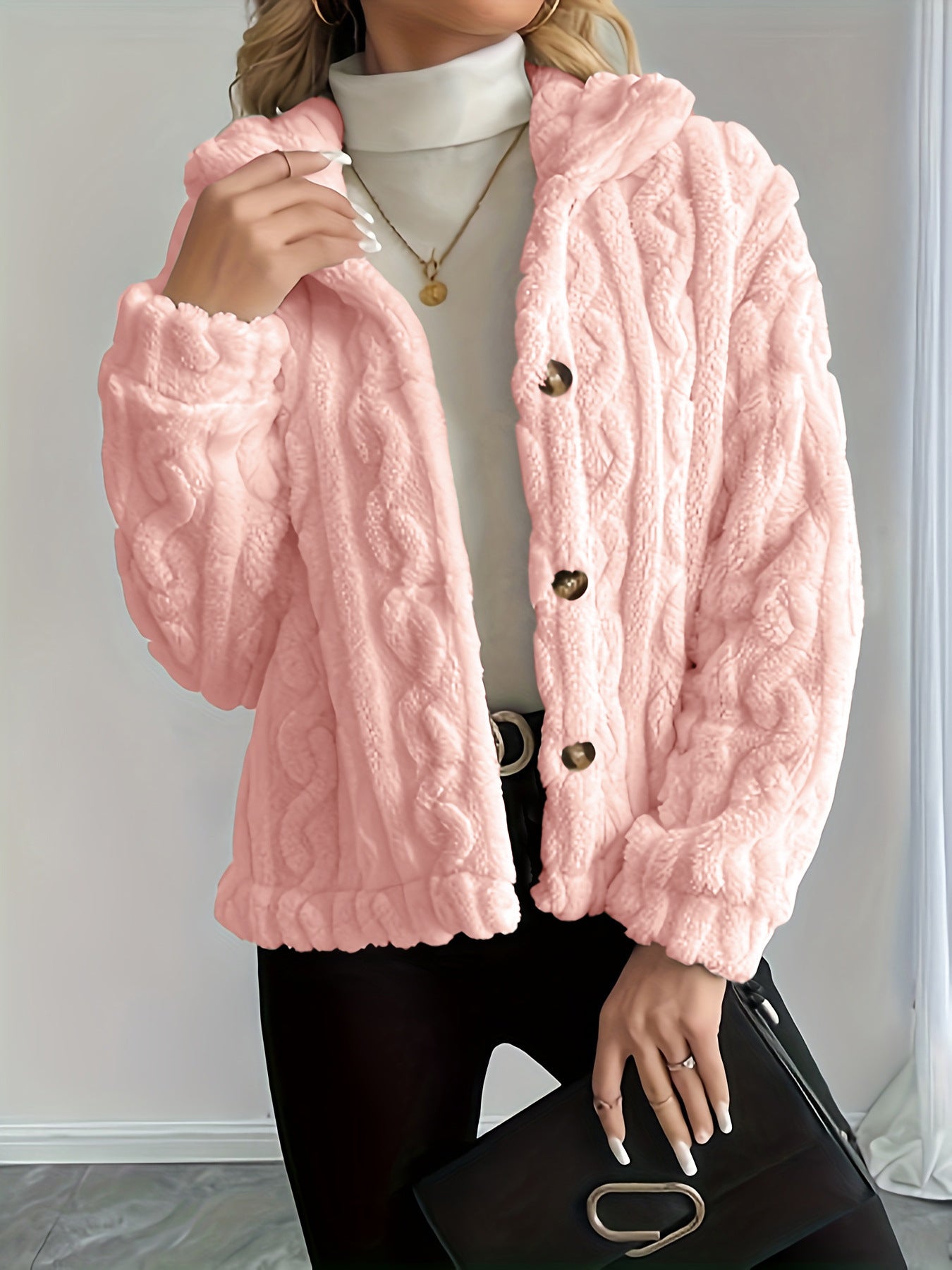 Manteau court tricot
