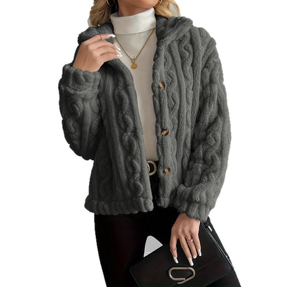 Manteau court tricot
