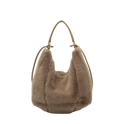 Sac à main en fausse fourrure douce