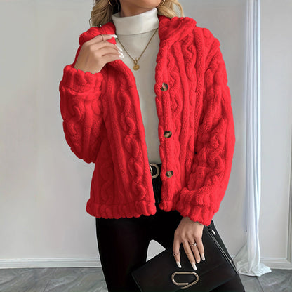 Manteau court tricot
