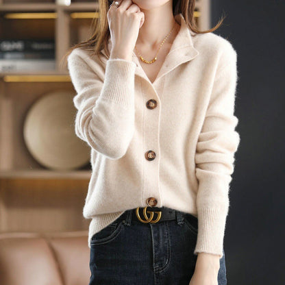 cardigan doux avec fermeture à boutons
